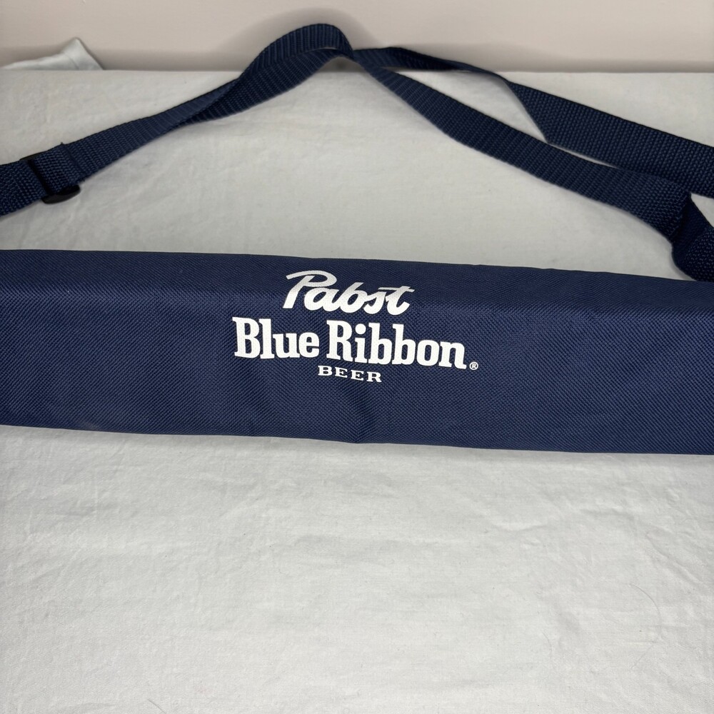PABST Blue Ribbon NEW Portable Can Cooler Cylinder Stack Shoulder Handle Zip